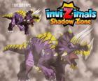 Triceratops. Invizimals Shadow Zone. Büyük gücü ve cesareti ile Invizimals otobur